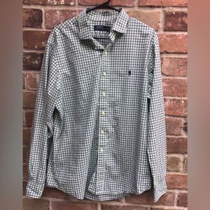 Polo by Ralph Lauren Green and blue Checkered Men's Shirt
